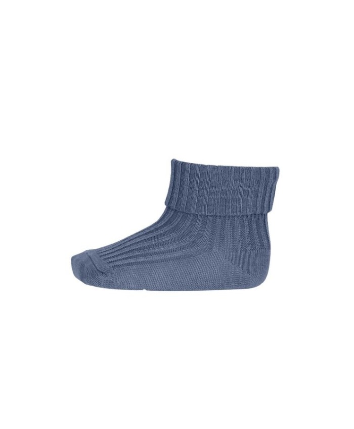 MP Denmark Cotton Baby Rib Socks Stone Blue 533 4222